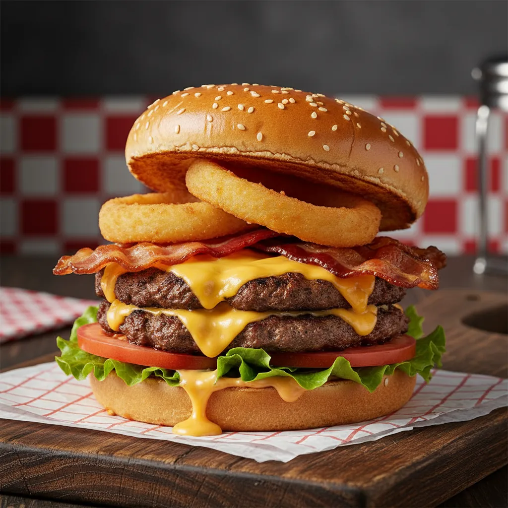 American smash burger met dubbele patty