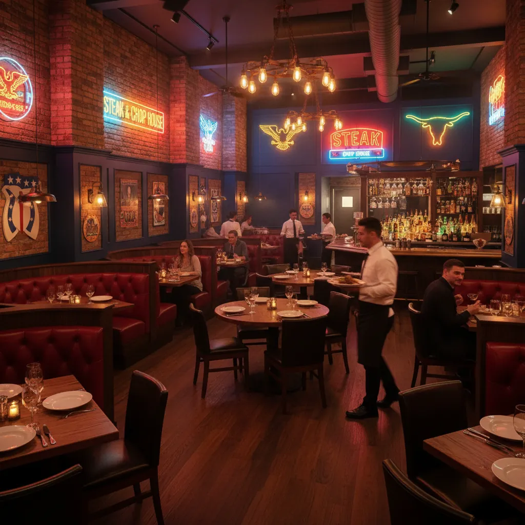 Het sfeervolle interieur van Steak House Betty Boop